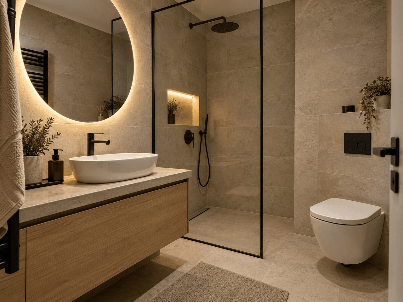 Exemplu de baie renovată